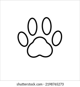 paw icon simple vector illustration