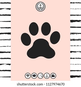 Paw icon symbol