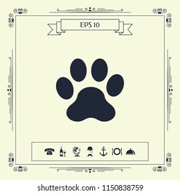 Paw icon symbol
