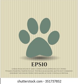 Paw icon or symbol