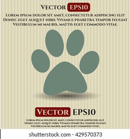 Paw icon or symbol