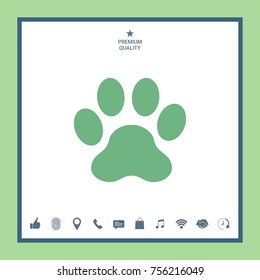Paw icon  symbol