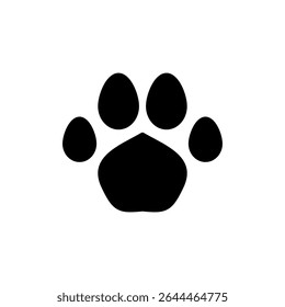 Paw icon symbol for apps and websites. paw print sign and symbol. dog or cat paw