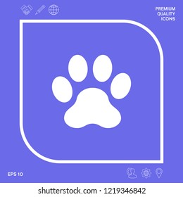 Paw icon symbol. Graphic elements for your design
