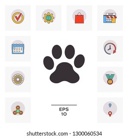 Paw icon symbol. Graphic elements for your design