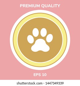 Paw icon symbol. Graphic elements for your design