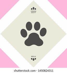 Paw icon symbol. Graphic elements for your design