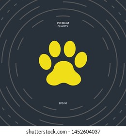Paw icon symbol. Graphic elements for your design