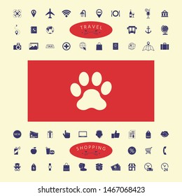 Paw icon symbol. Graphic elements for your design