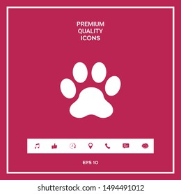 Paw icon symbol. Graphic elements for your design