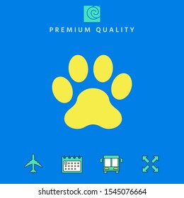Paw icon symbol. Graphic elements for your design