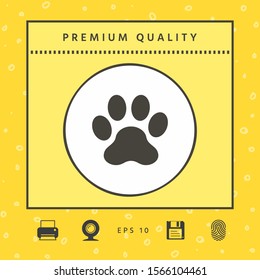 Paw icon symbol. Graphic elements for your design