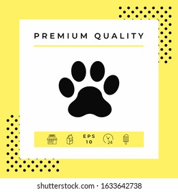 Paw icon symbol. Graphic elements for your design