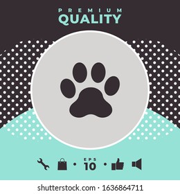 Paw icon symbol. Graphic elements for your design