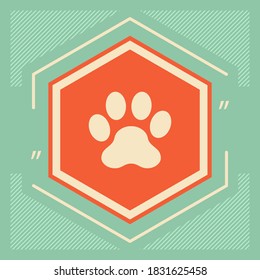 Paw icon symbol. Graphic elements for your design