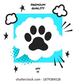 Paw icon symbol. Graphic elements for your design