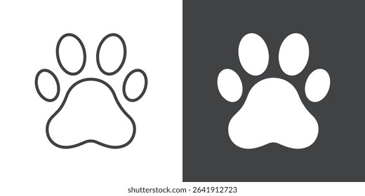 Paw icon symbol illustration logo