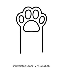 Icono de la pata. Símbolo para Web y App móvil. Ilustración vectorial sobre fondo blanco