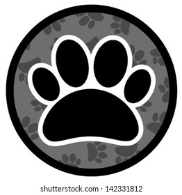 paw icon with paw texture