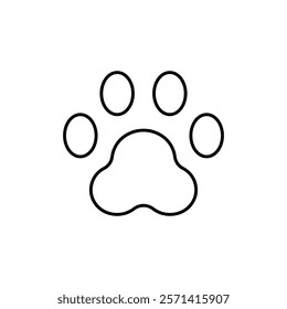 Paw icon Thin line vector