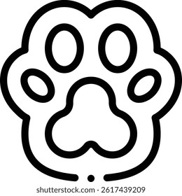 paw icon. Thin Linear Style Design Isolated On White Background