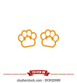 Paw Icon Vector.