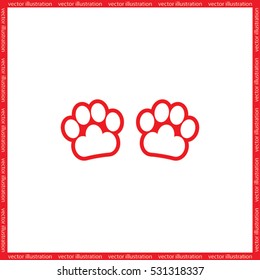 Paw Icon Vector.