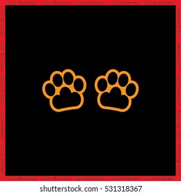 Paw Icon Vector.