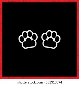 Paw Icon Vector.