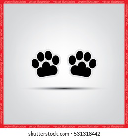 Paw Icon Vector.