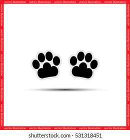 Paw Icon Vector.
