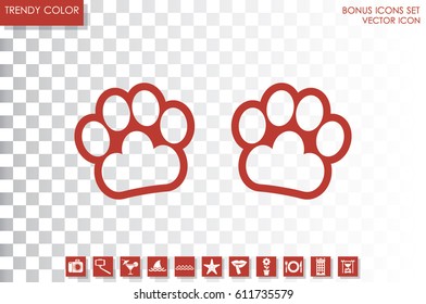 Paw Icon Vector.