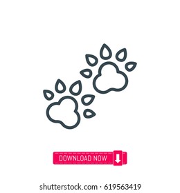Paw icon, vector
