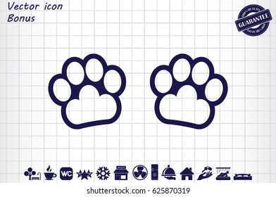 Paw Icon Vector.