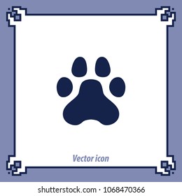 Paw icon, vector design element