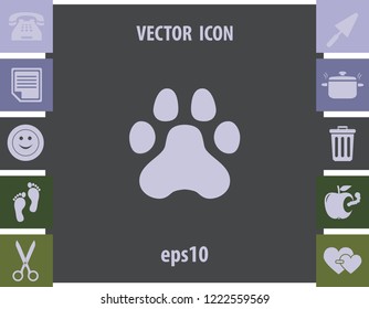 Paw icon, vector design element