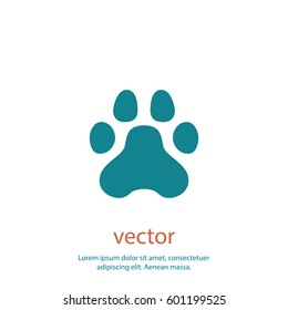 Paw icon, vector design element