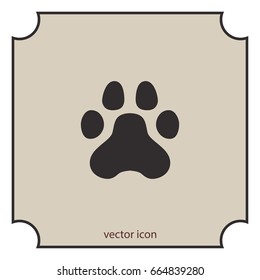 Paw icon, vector design element
