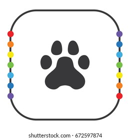Paw icon, vector design element