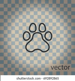 Paw icon, vector design element