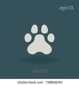 Paw icon, vector design element