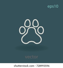 Paw icon, vector design element