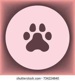 Paw icon, vector design element