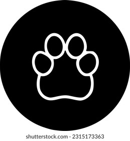 paw icon vector, fill flat sign, solid pictogram isolate on white. favored supply symbol, logo illustration