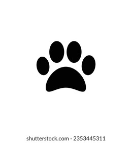 Paw icon vector, filled flat sign, paw print solid pictogram vector design on white background..eps