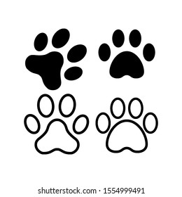 Paw Print Icon Design Vector Animal Stock Vector (Royalty Free) 1125779384