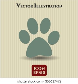 Paw icon vector illustration