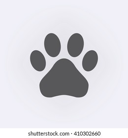 Paw icon . Vector illustration