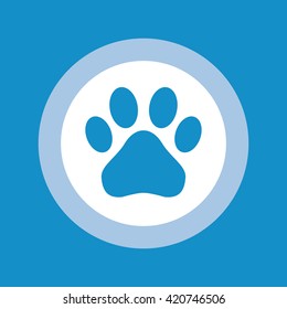Paw icon . Vector illustration
