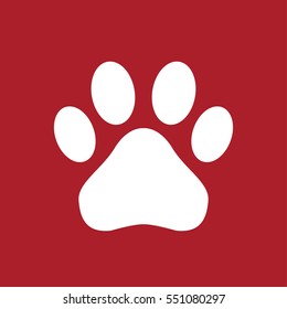Paw icon . Vector illustration